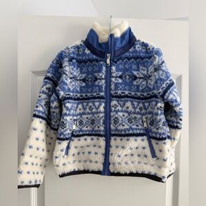 Polo Ralph Lauren Kids Nordic Blue and Cream Fleece Jacket